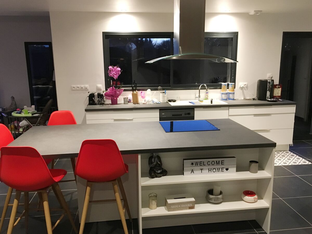 Cuisine équipée sur mesure Light Blanc Brillant