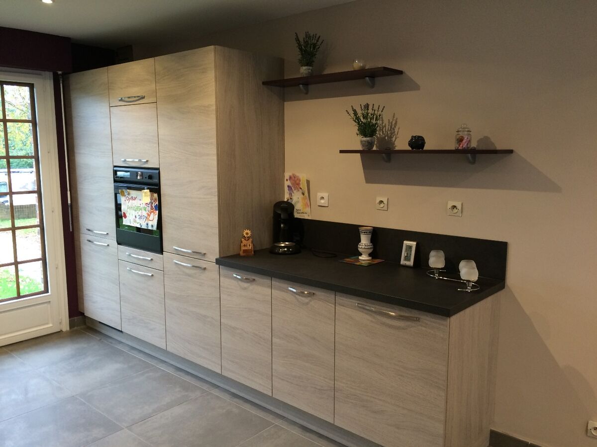 Rénovation cuisine sur mesure Label Chêne Sable Synchrone