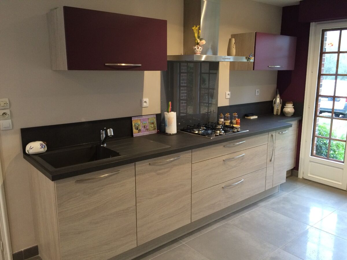 Cuisine avant-après sur mesure Label Chêne Sable Synchrone