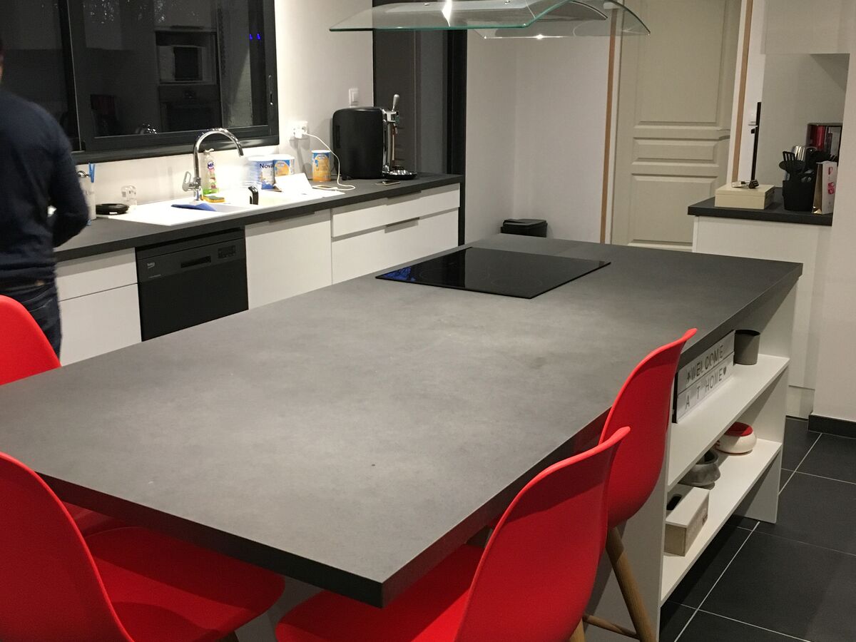 Cuisine avant-après sur mesure Light Blanc Brillant