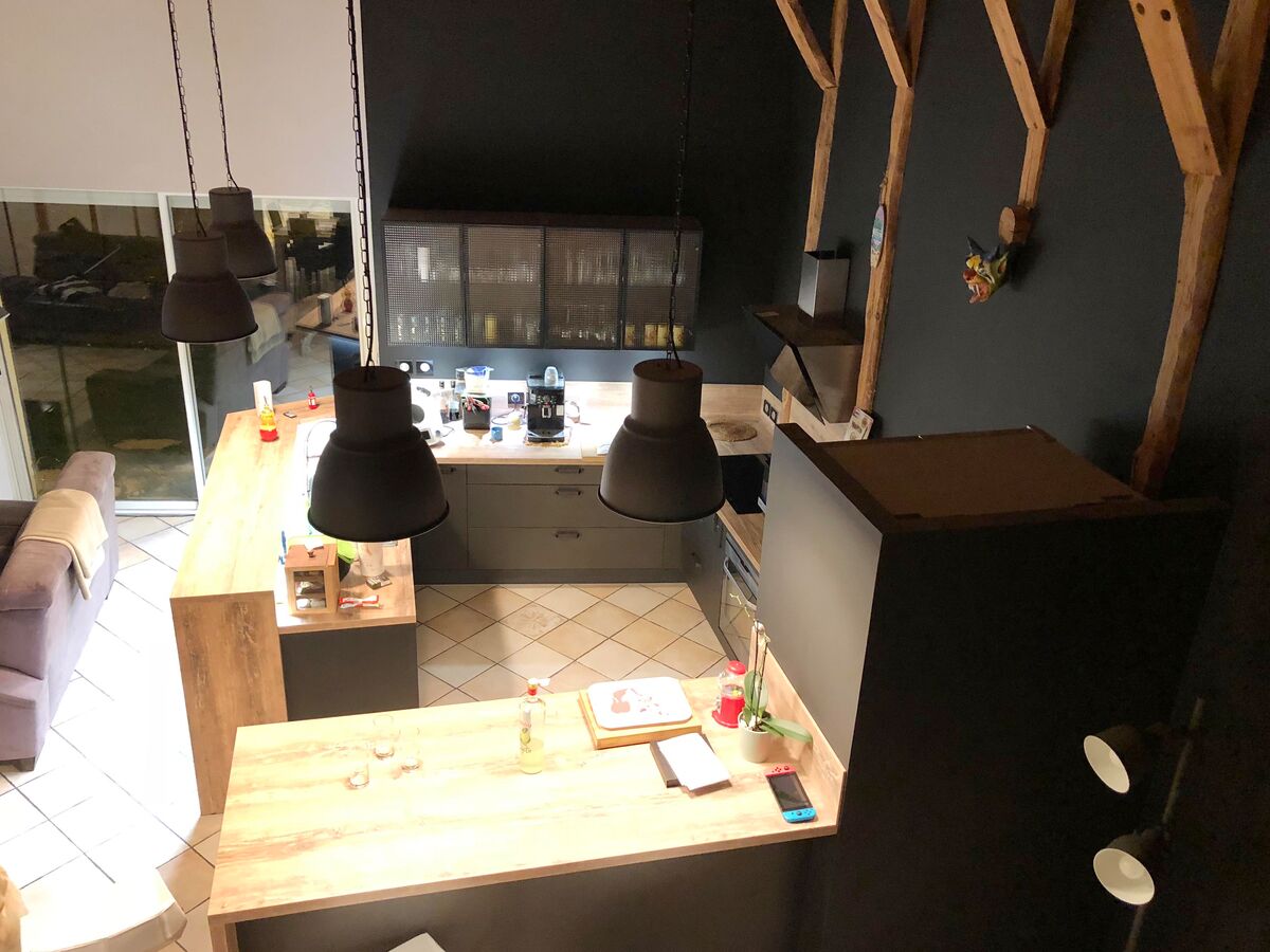 Rénovation cuisine équipée sur mesure Label Métal Brossé