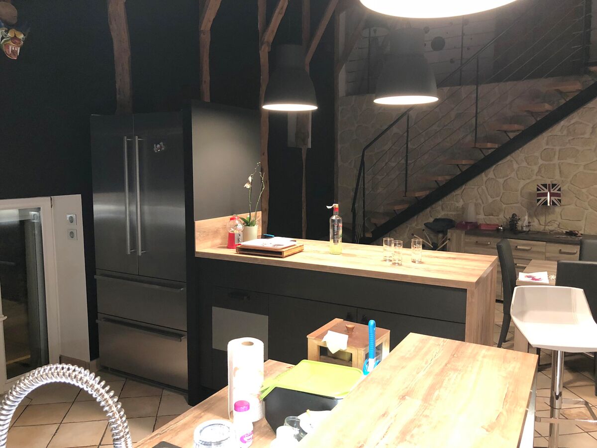 Cuisine avant-après sur mesure Label Métal Brossé