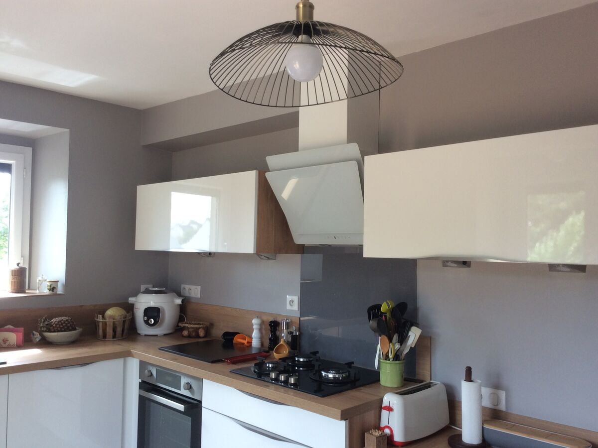 Cuisine avant-après sur mesure Light Blanc Brillant