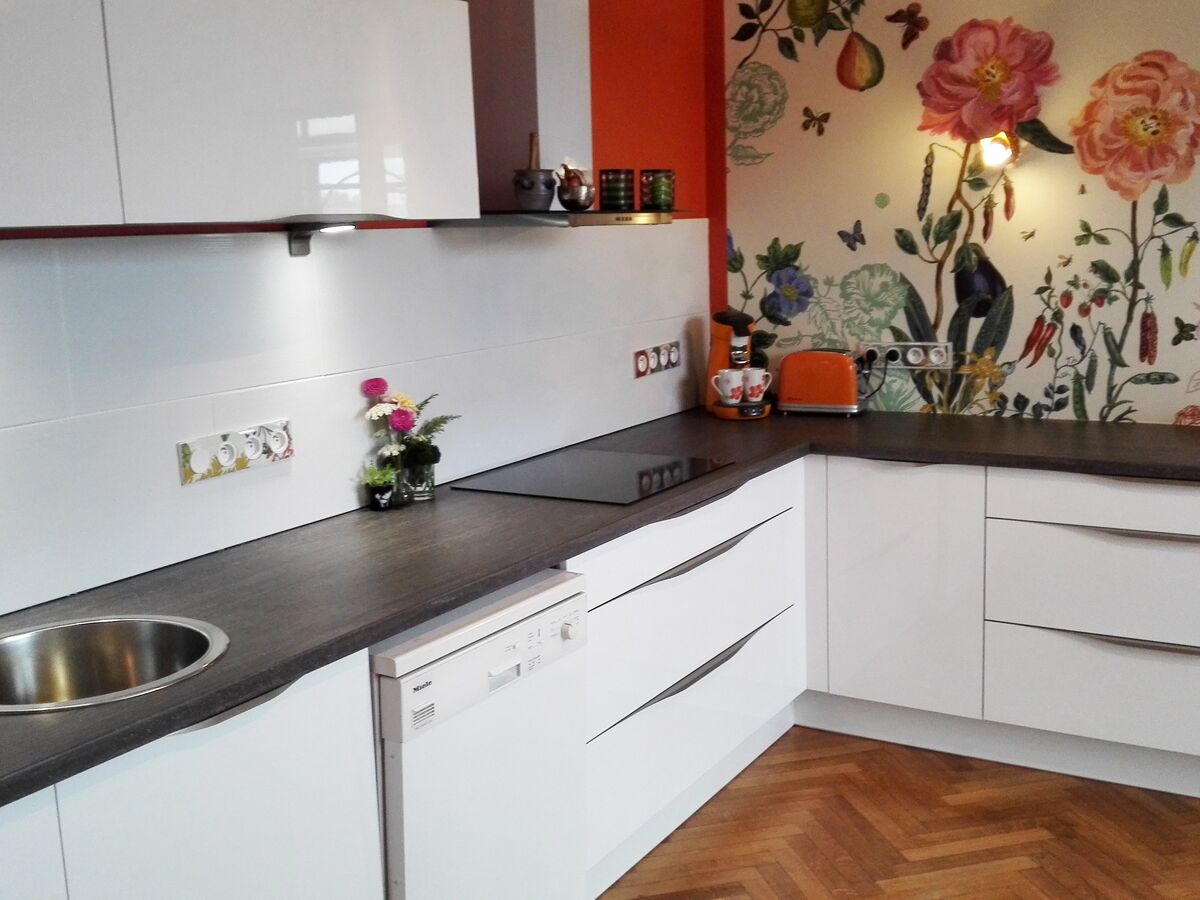 Cuisine avant-après sur mesure Light Blanc brillant