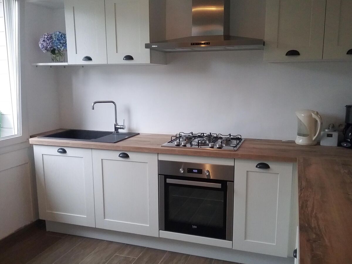 Rénovation cuisine équipée sur mesure Wooden Blanc Pores Ouverts Brossé