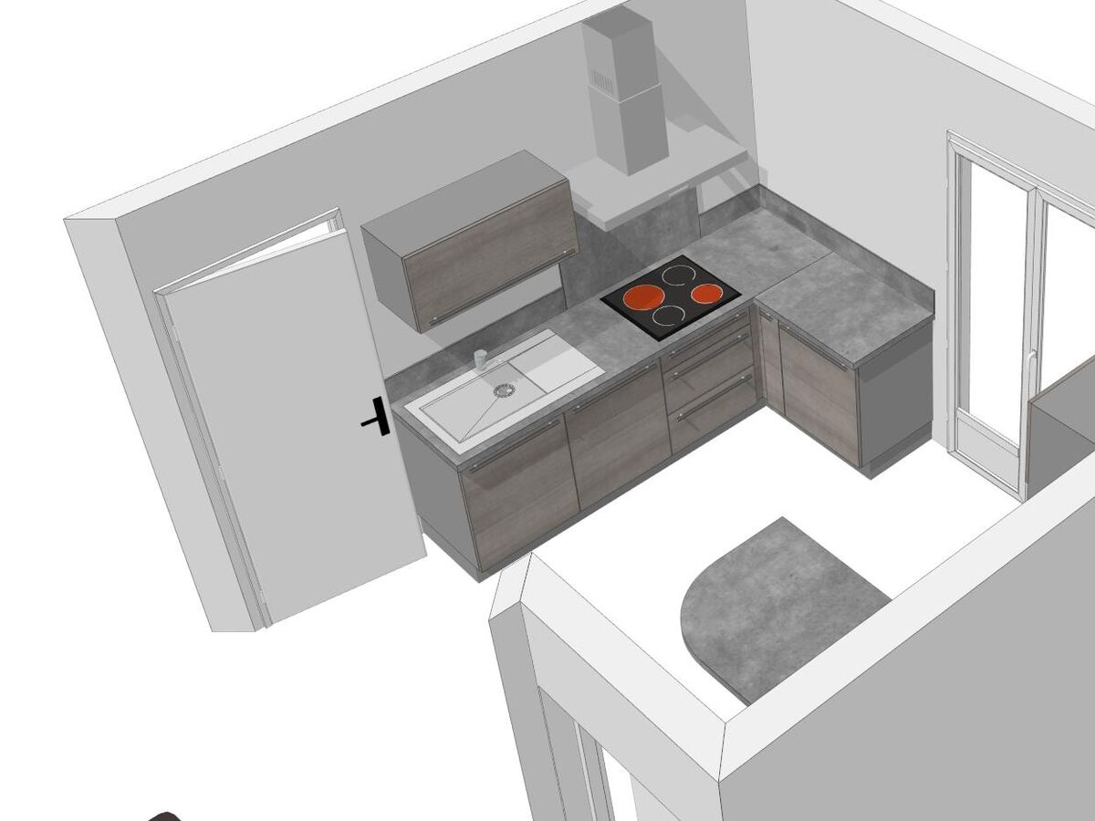 Cuisine avant-après sur mesure Label Chêne Sable Synchrone