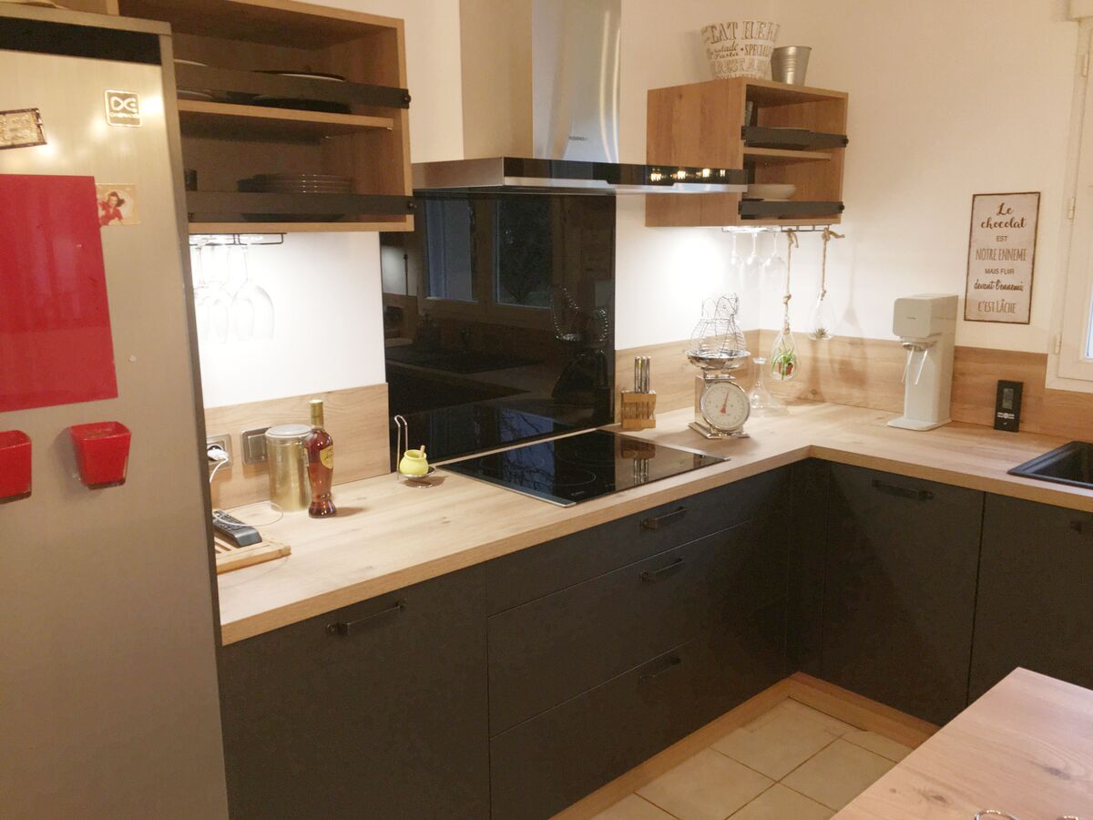 Rénovation cuisine équipée sur mesure Label Métal Brossé