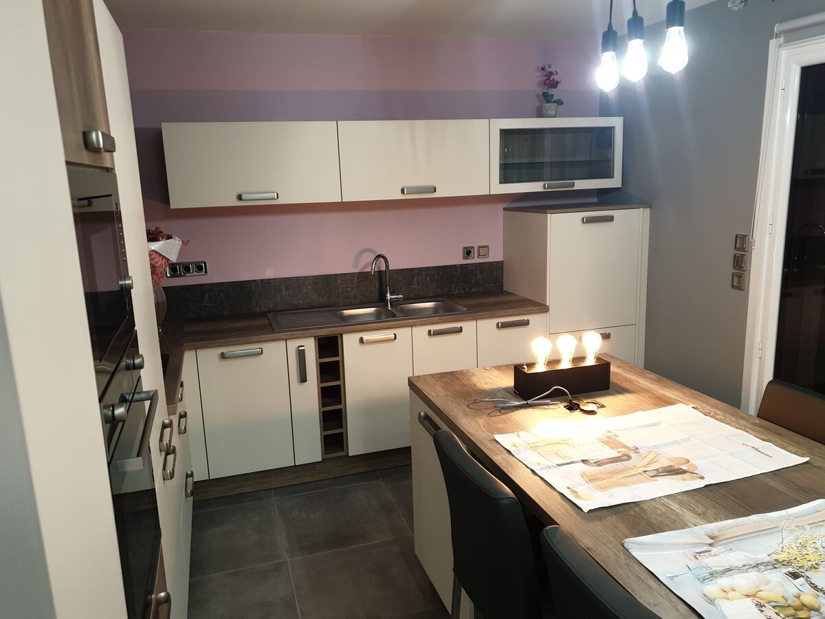 Cuisine avant-après sur mesure Trend Pannacotta Mat