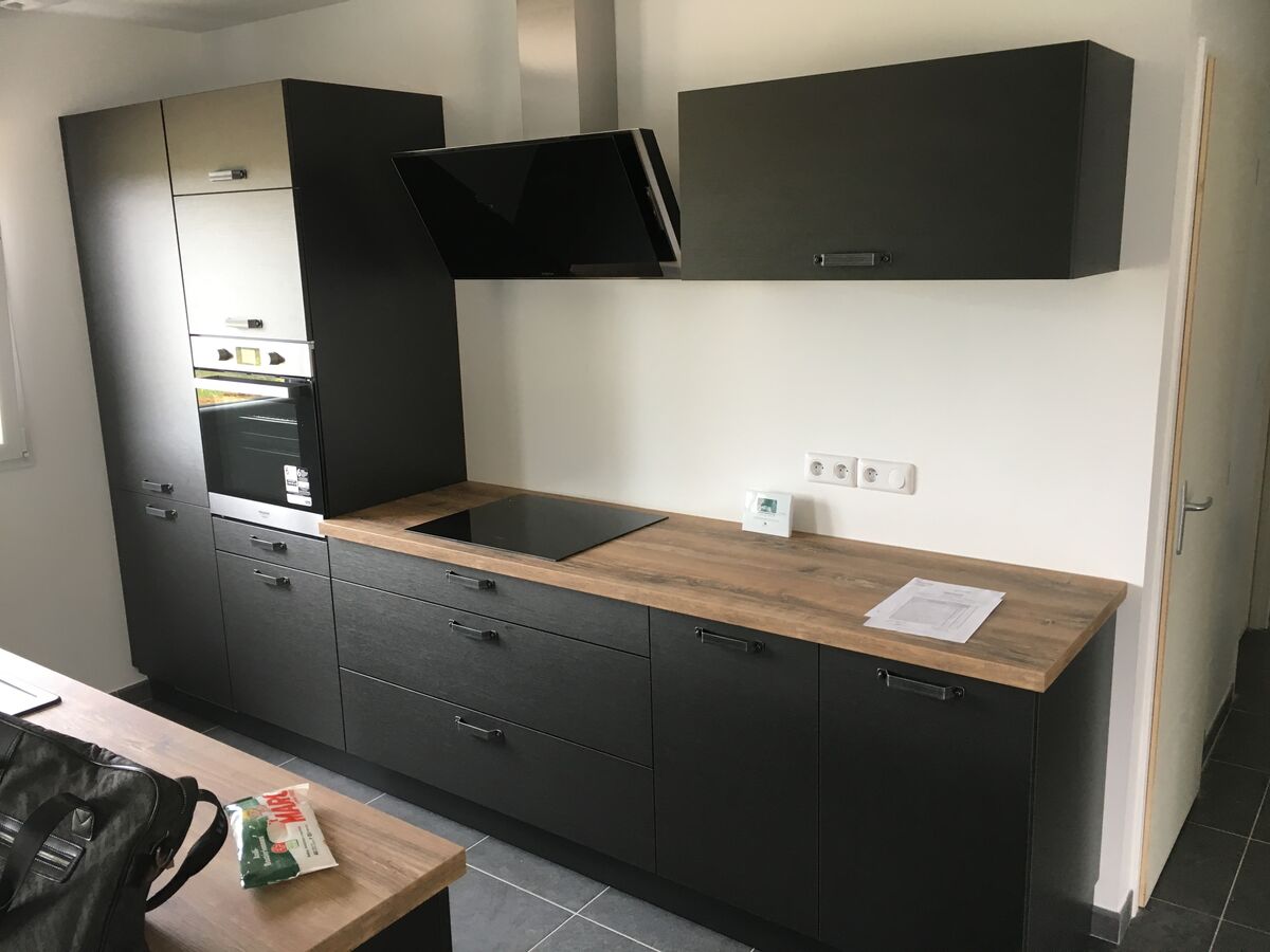 Cuisine avant-après sur mesure Label Métal Brossé