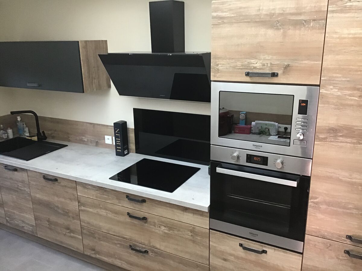 Cuisine avant-après sur mesure Trend Hipster Wood