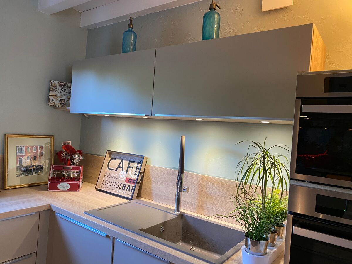 Cuisine avant-après sur mesure Trend Taupe Mat