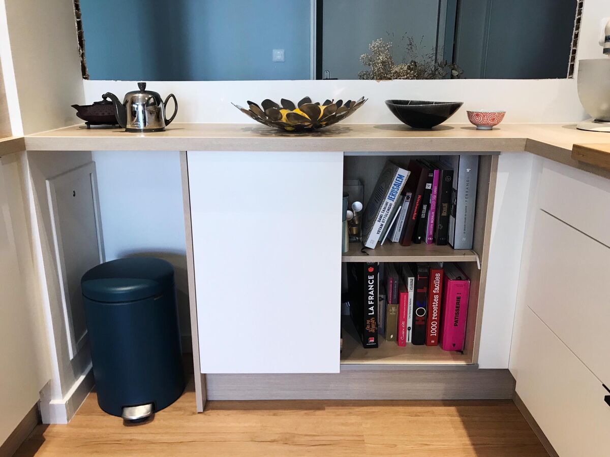 Rénovation cuisine équipée sur mesure Color Laqué Blanc