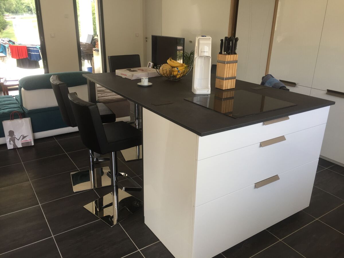 Cuisine avant-après sur mesure Light Blanc Brillant