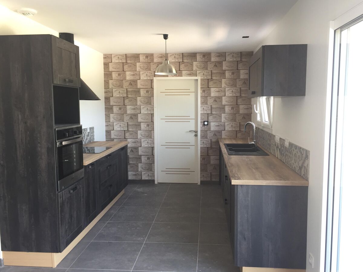 Cuisine équipée sur mesure Trend Cube Woody Dark