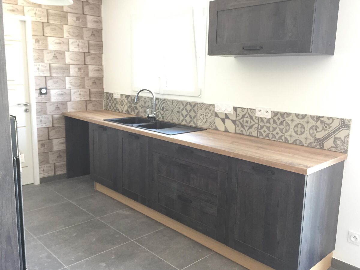 Cuisine avant-après sur mesure Trend Cube Woody Dark