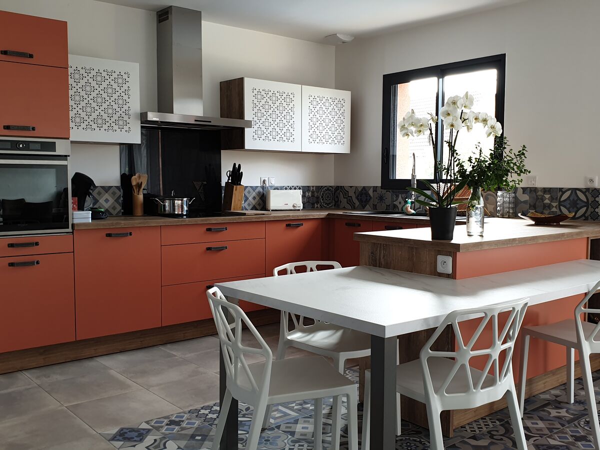 Cuisine avant-après sur mesure Color Laqué Terre de Sienne