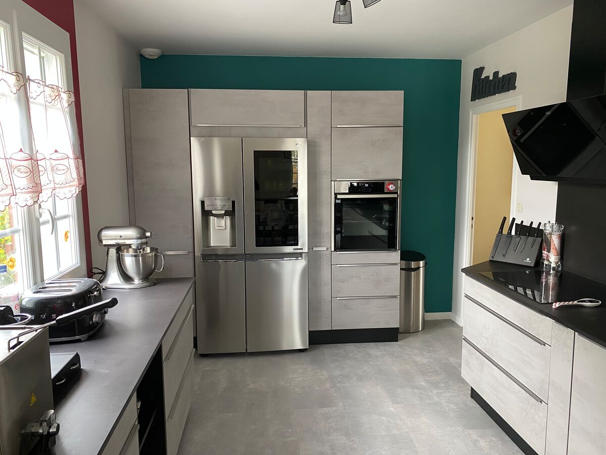 Cuisine avant-après sur mesure Trend Béton Clair