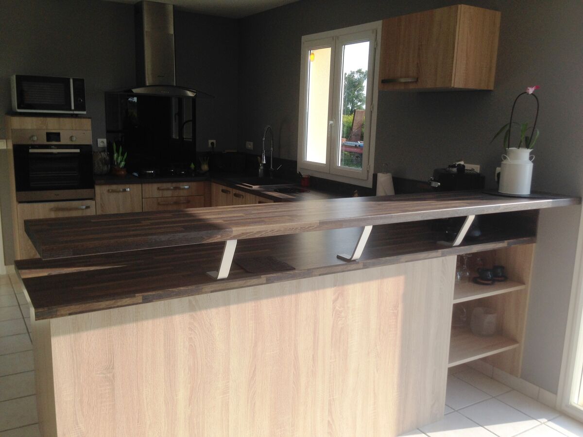 Cuisine avant-après sur mesure Vega + Chêne timber