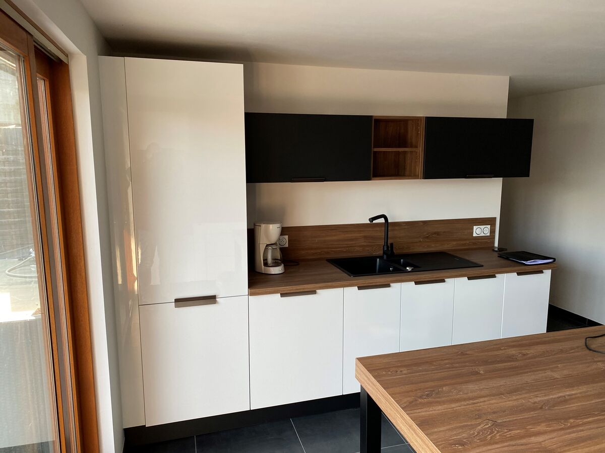 Cuisine avant-après sur mesure Light Blanc Brillant