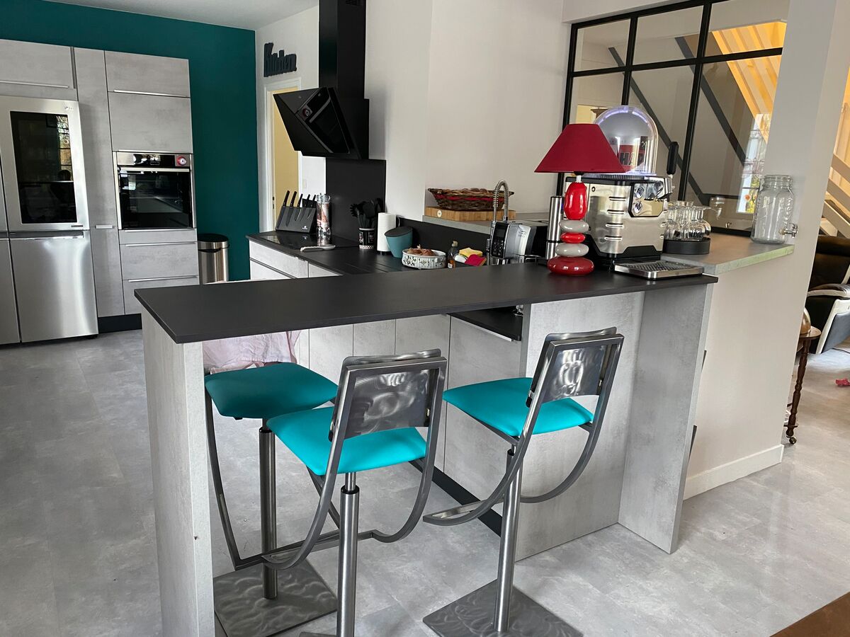 Cuisine avant-après sur mesure Trend Béton Clair