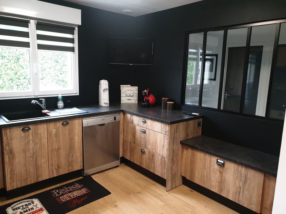 Cuisine avant-après sur mesure Trend Hipster Wood