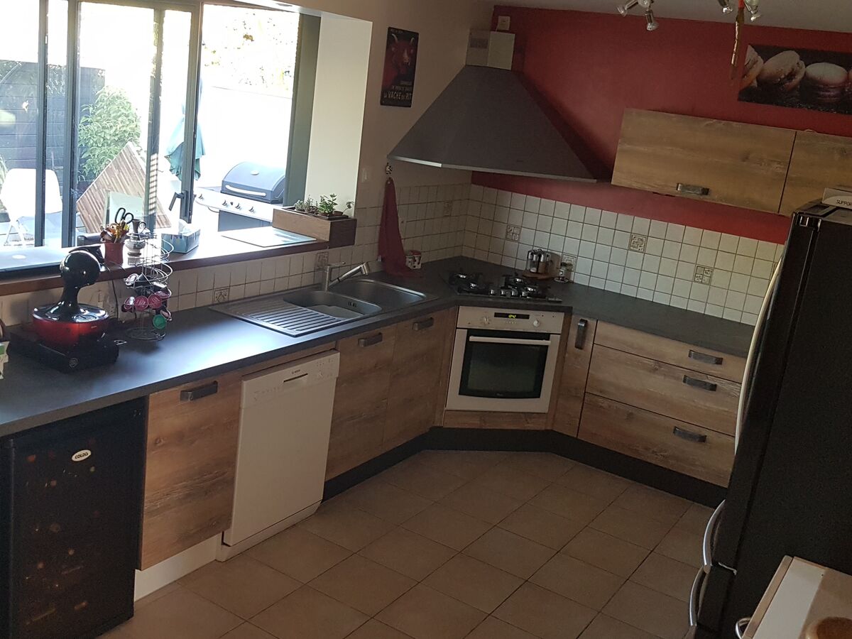 Cuisine avant-après sur mesure Véga Hipster Wood