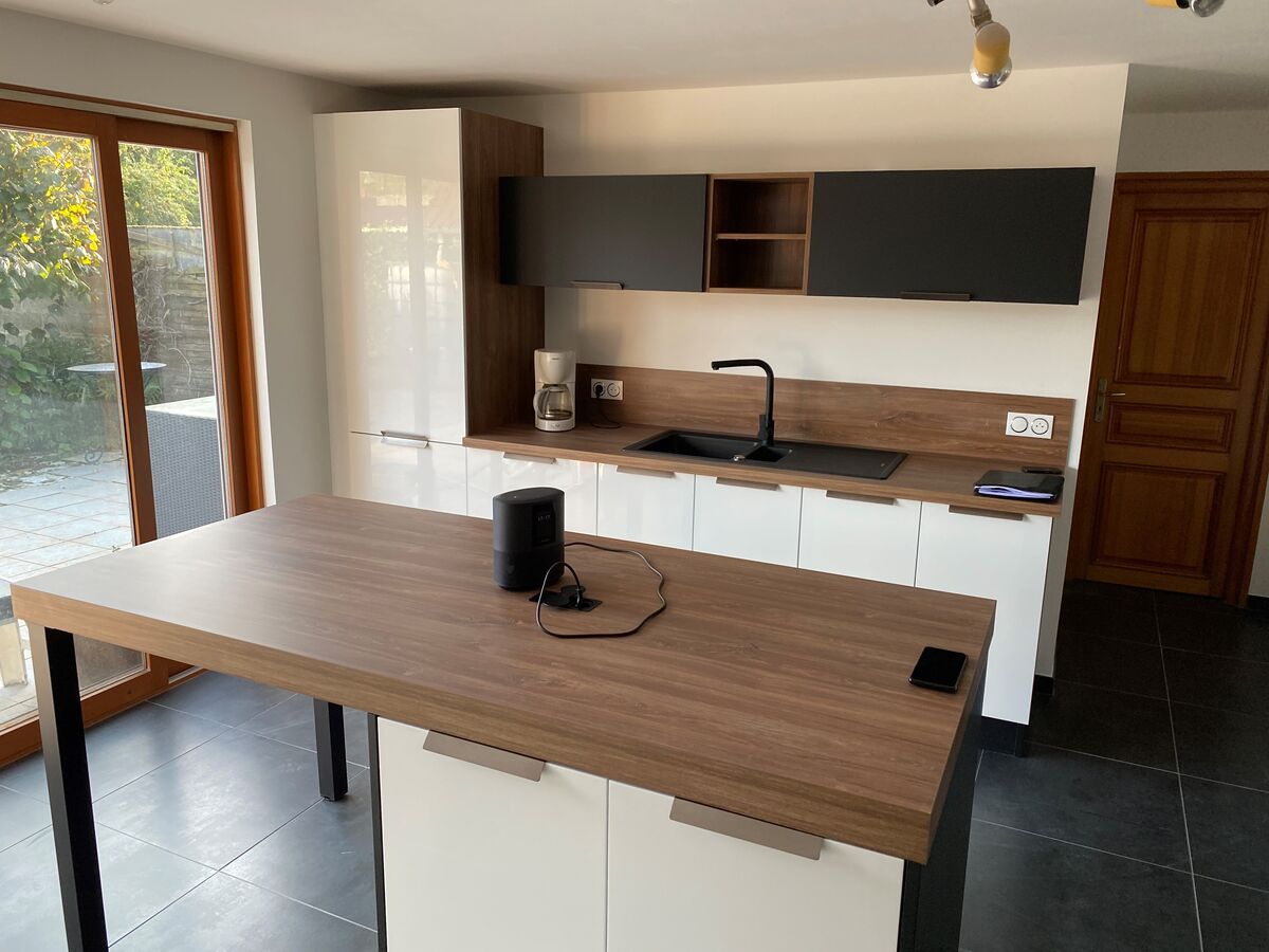 Cuisine avant-après sur mesure Light Blanc Brillant