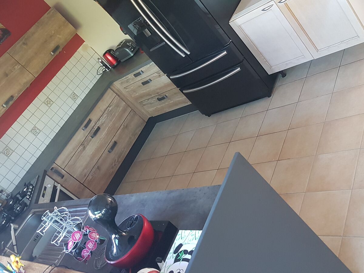 Cuisine avant-après sur mesure Véga Hipster Wood