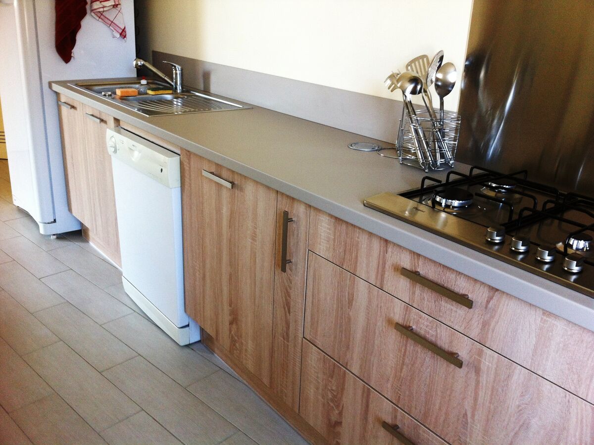 Rénovation cuisine sur mesure Vega + Chêne timber