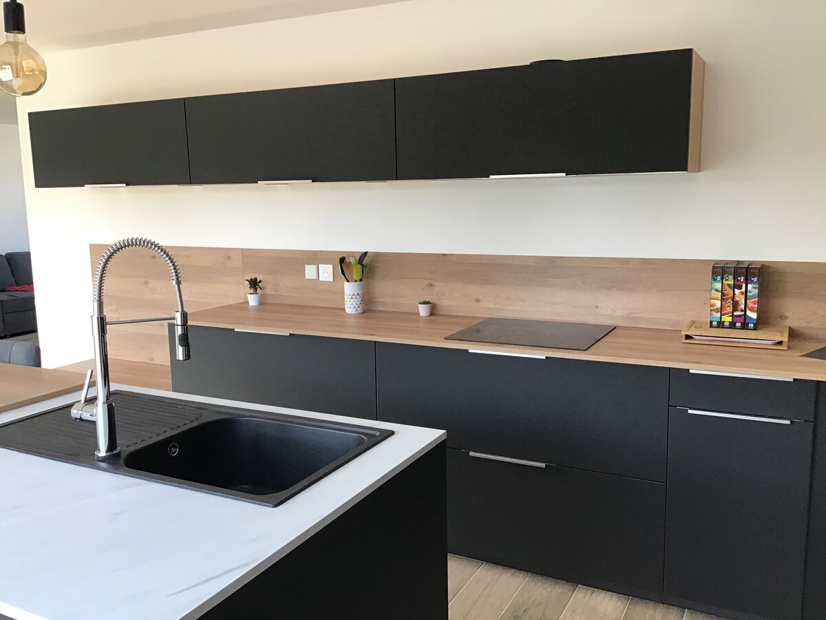 Cuisine avant-après sur mesure Pearl Noir Pearl