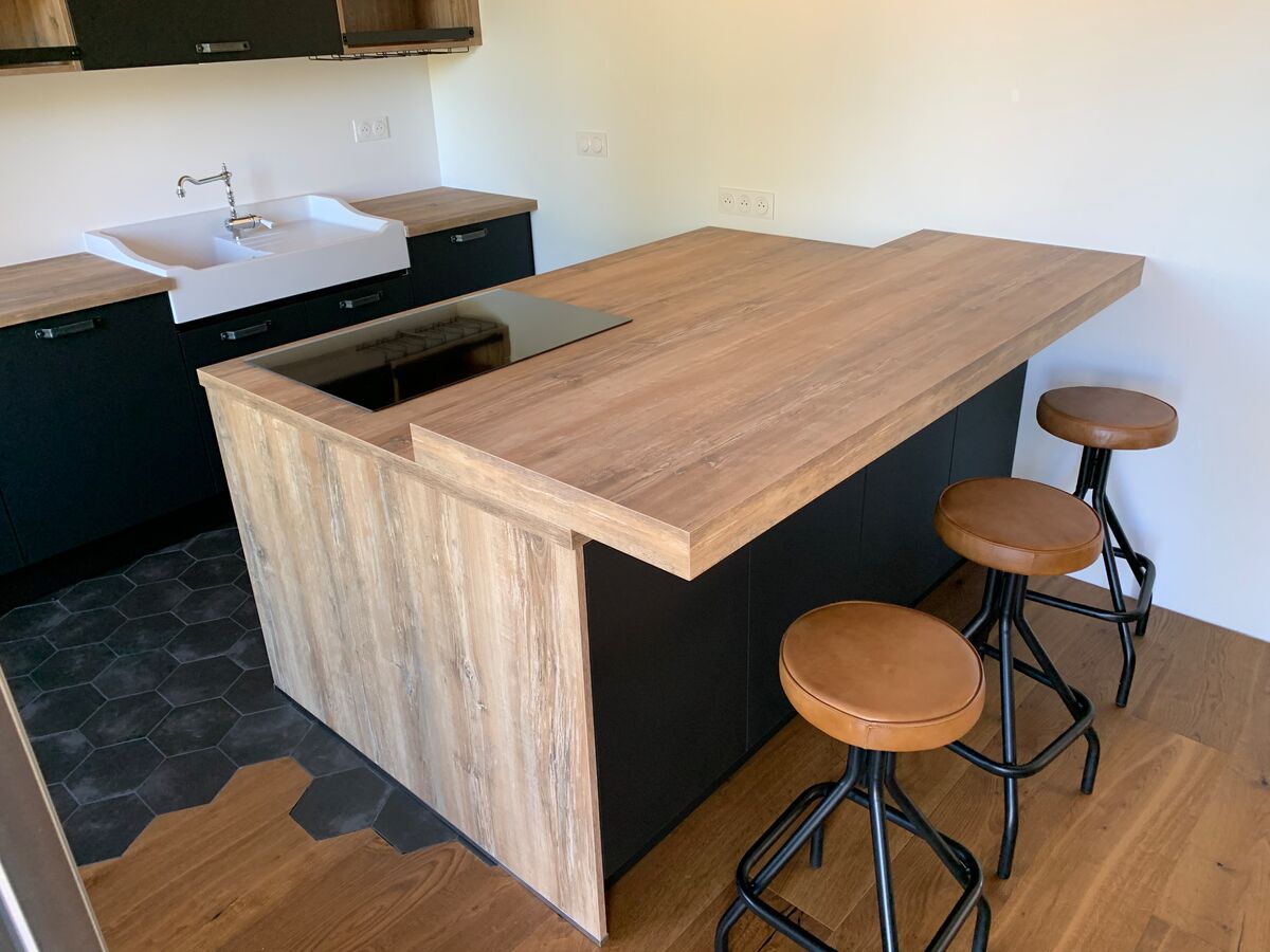 Rénovation cuisine équipée sur mesure Pearl Noir Pearl