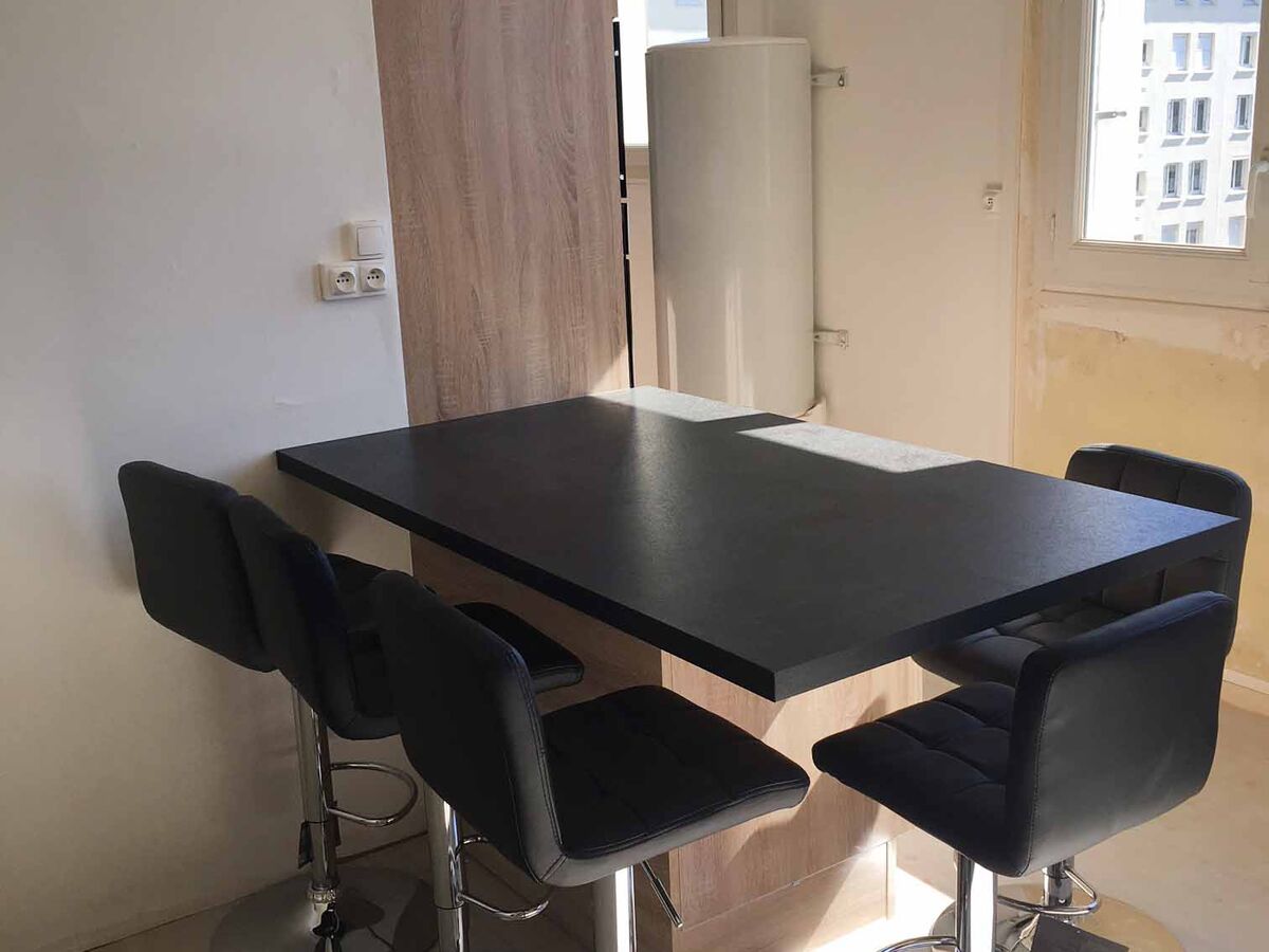 Cuisine avant-après sur mesure Vega + Chêne timber