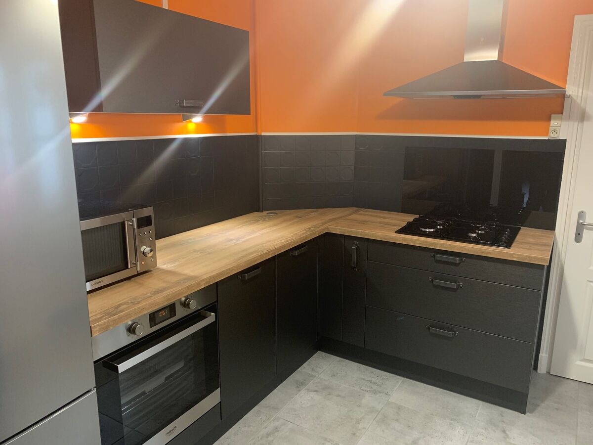 Cuisine équipée sur mesure Vista Métal Brossé