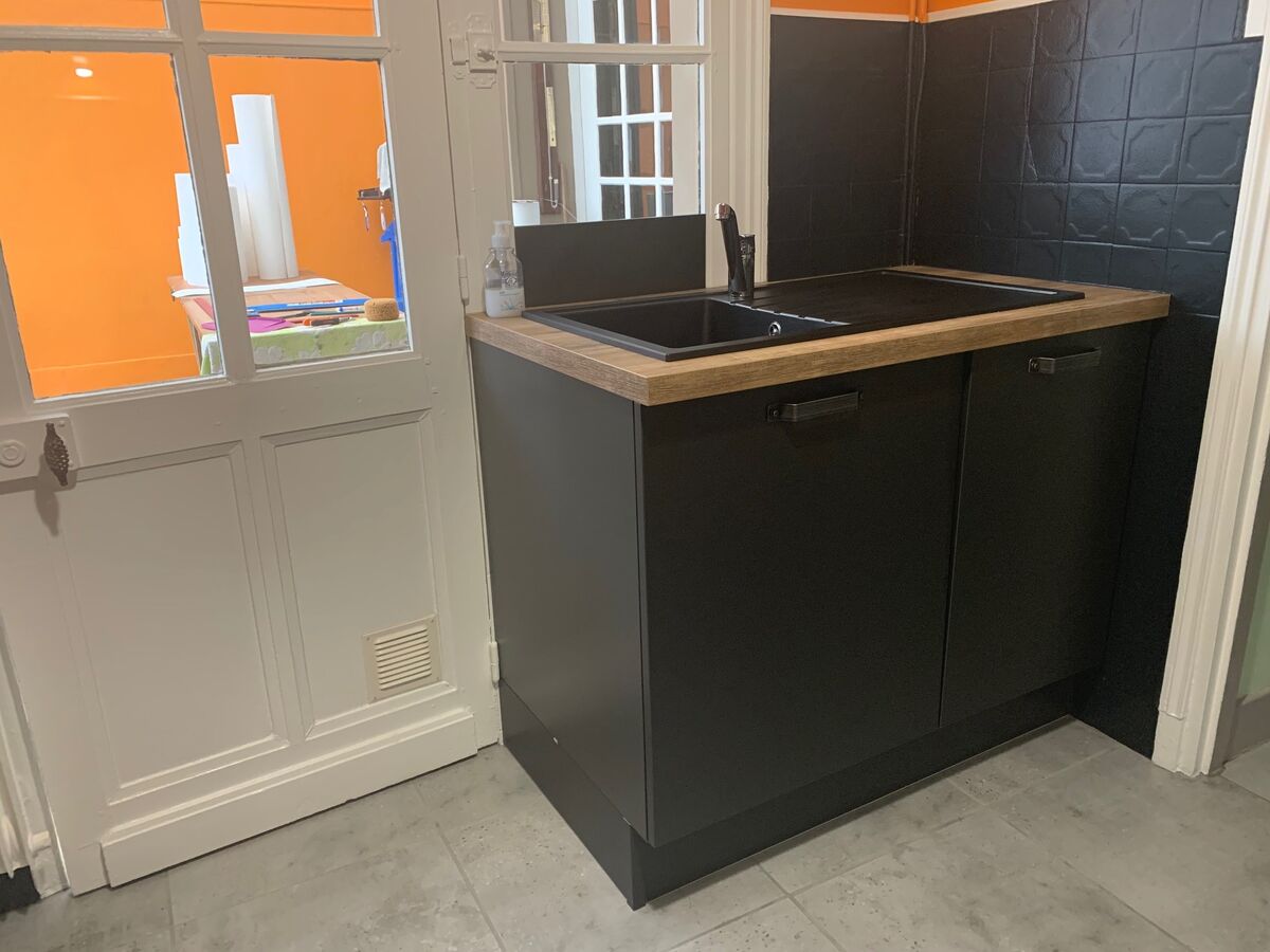 Cuisine avant-après sur mesure Vista Métal Brossé