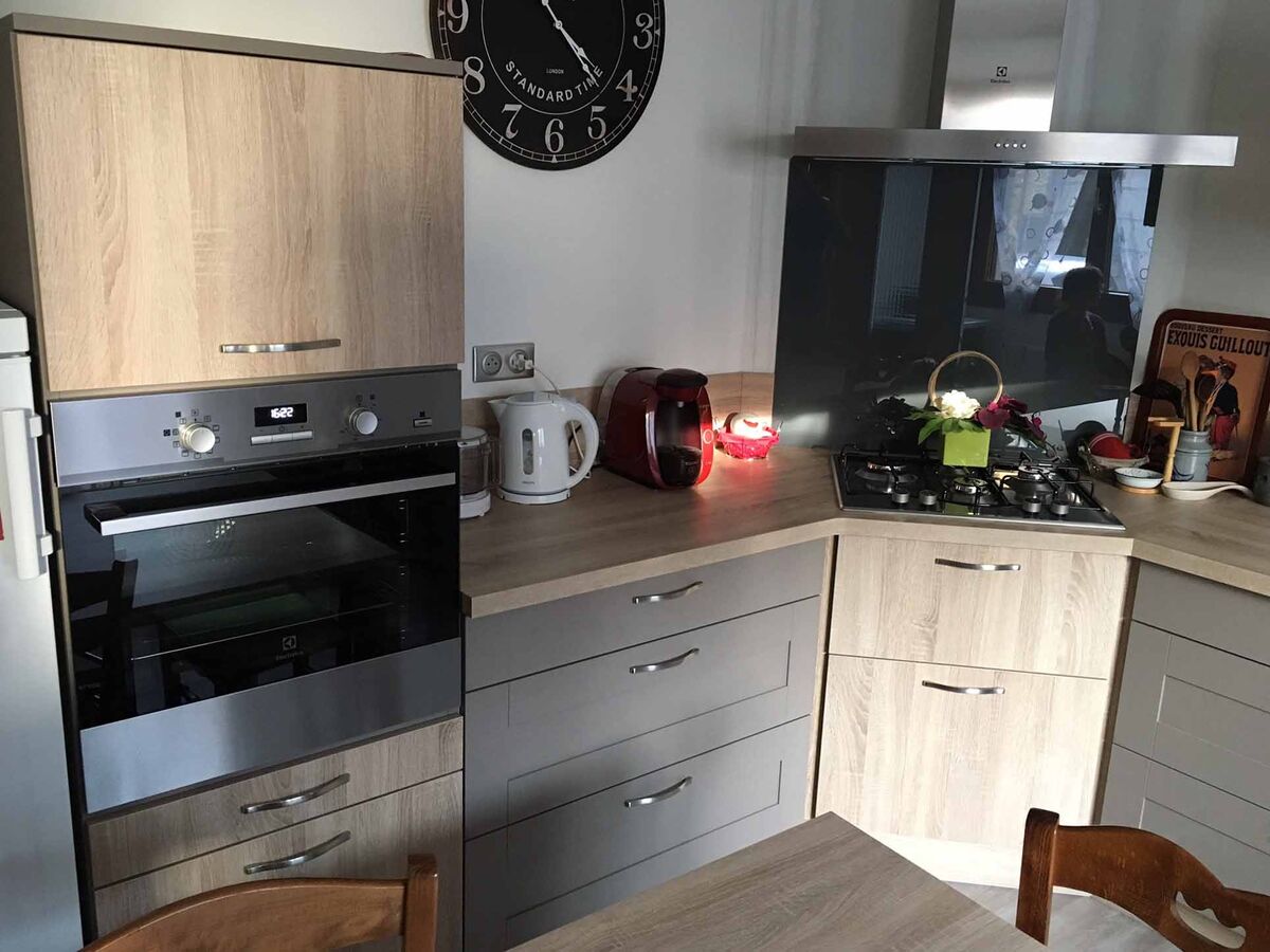 Cuisine avant-après sur mesure Trend Cube Gris minéral