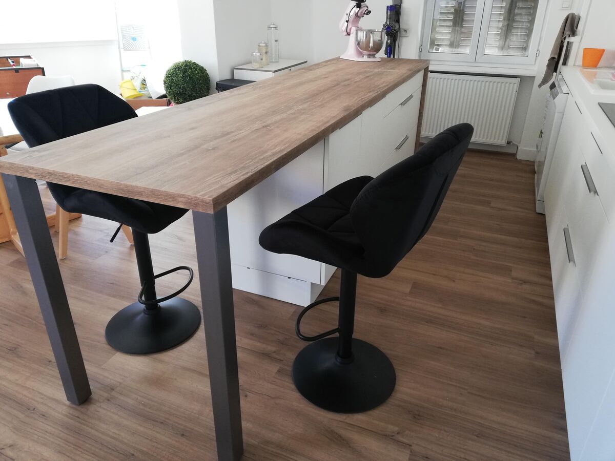 Cuisine avant-après sur mesure Trend Blac Mat