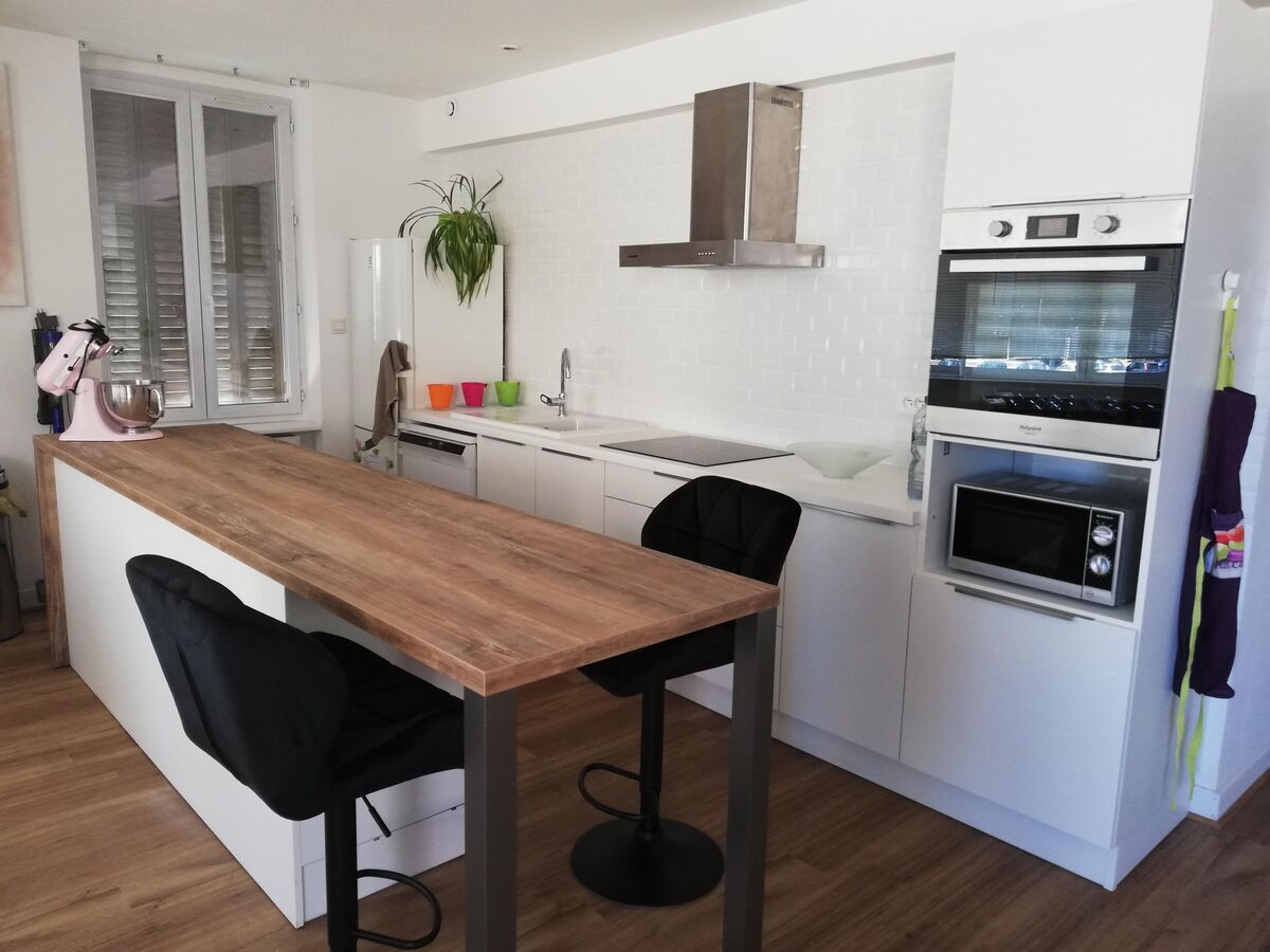 Cuisine avant-après sur mesure Trend Blac Mat