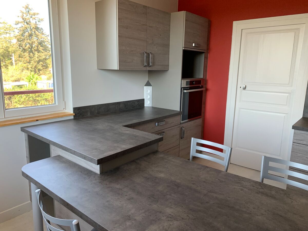 Cuisine avant-après sur mesure Label Chêne Sable Sychrone