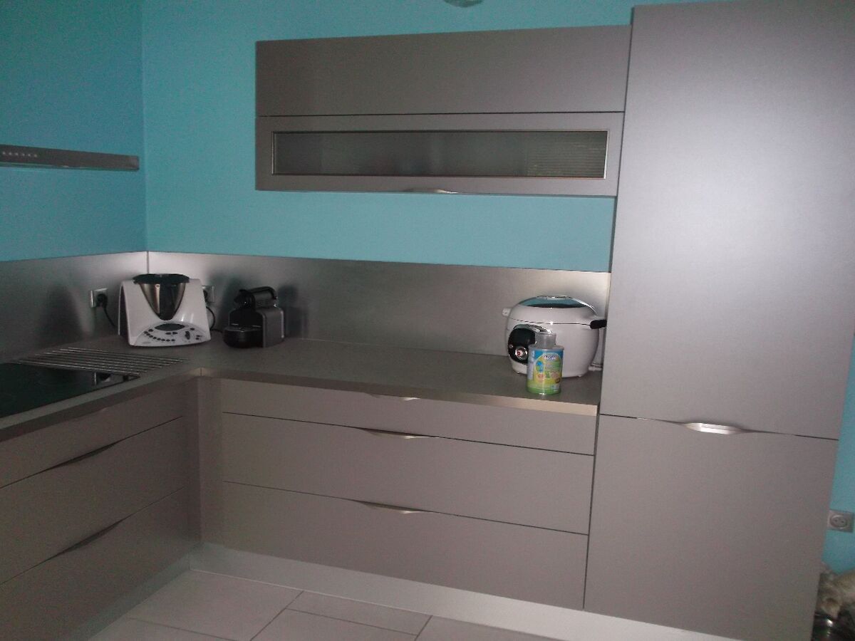 Rénovation cuisine sur mesure Trend + Gris minéral