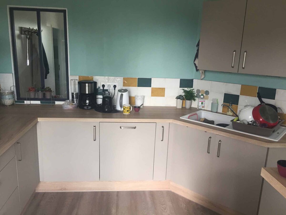 Rénovation cuisine sur mesure Vega Prem'S Pannacotta mat