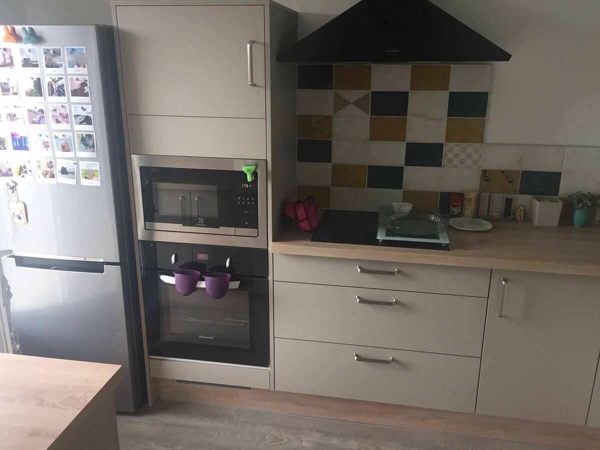 Cuisine avant-après sur mesure Vega Prem'S Pannacotta mat