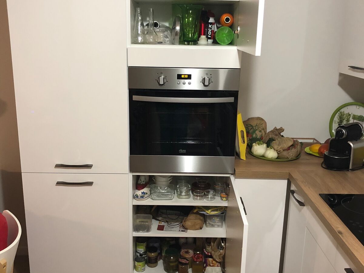 Cuisine avant-après sur mesure Petilla Blanc Brillant