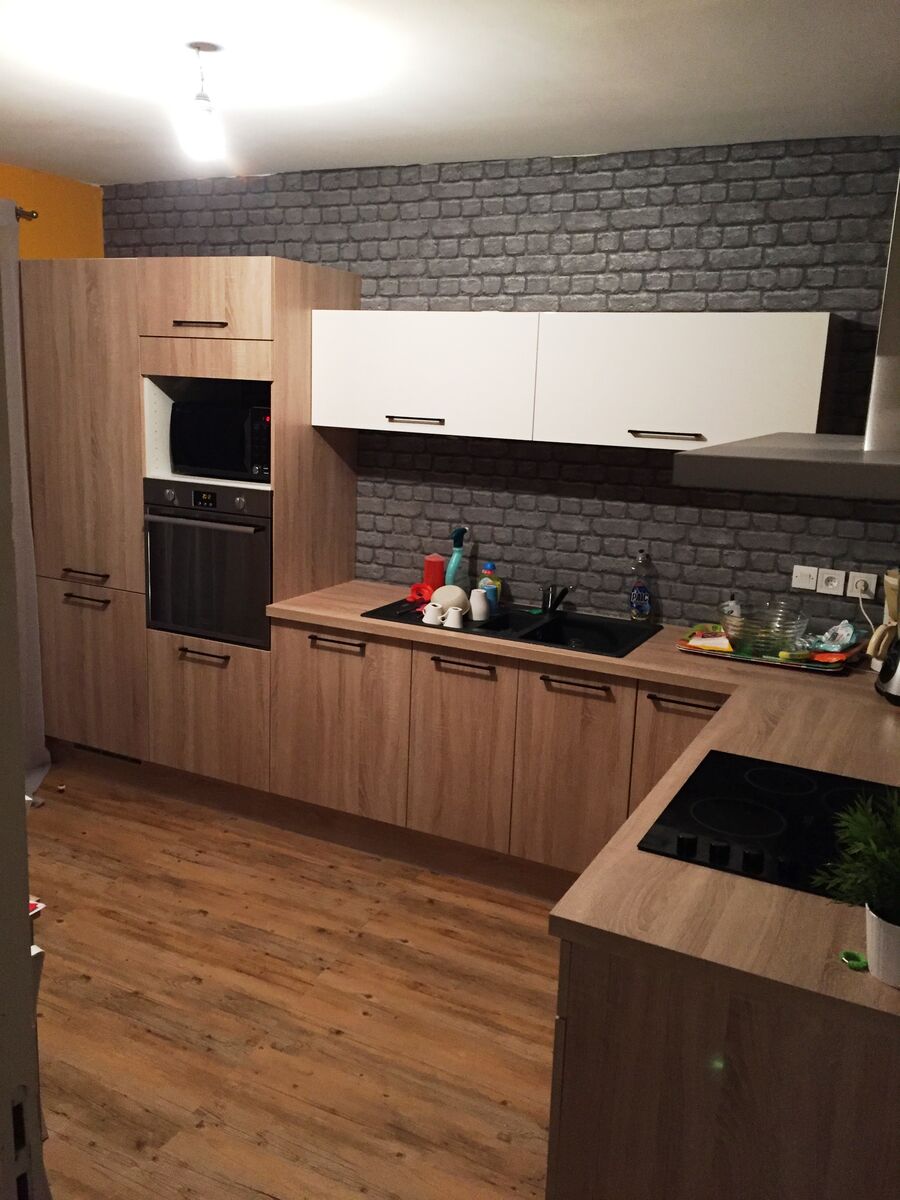 Cuisine équipée sur mesure Vega + Chêne timber