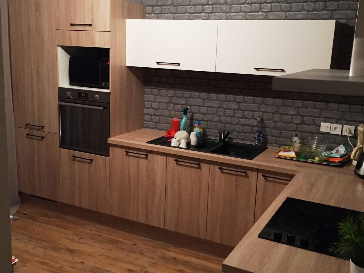 Cuisine équipée sur mesure Vega + Chêne timber