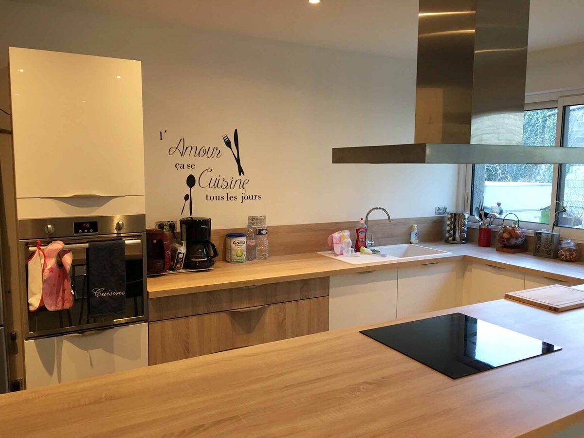 Cuisine équipée sur mesure Petilla Blanc brillant