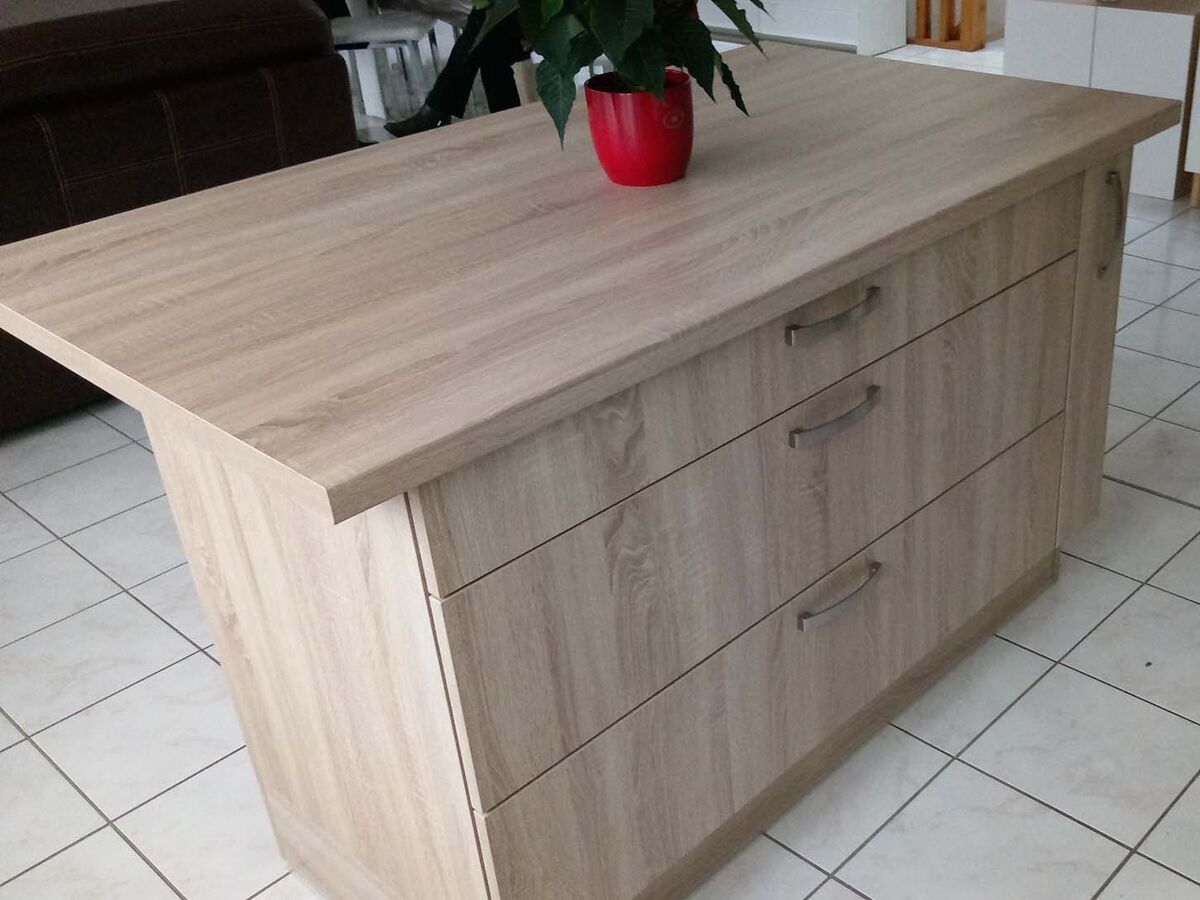 Cuisine avant-après sur mesure Vega Chene Timber