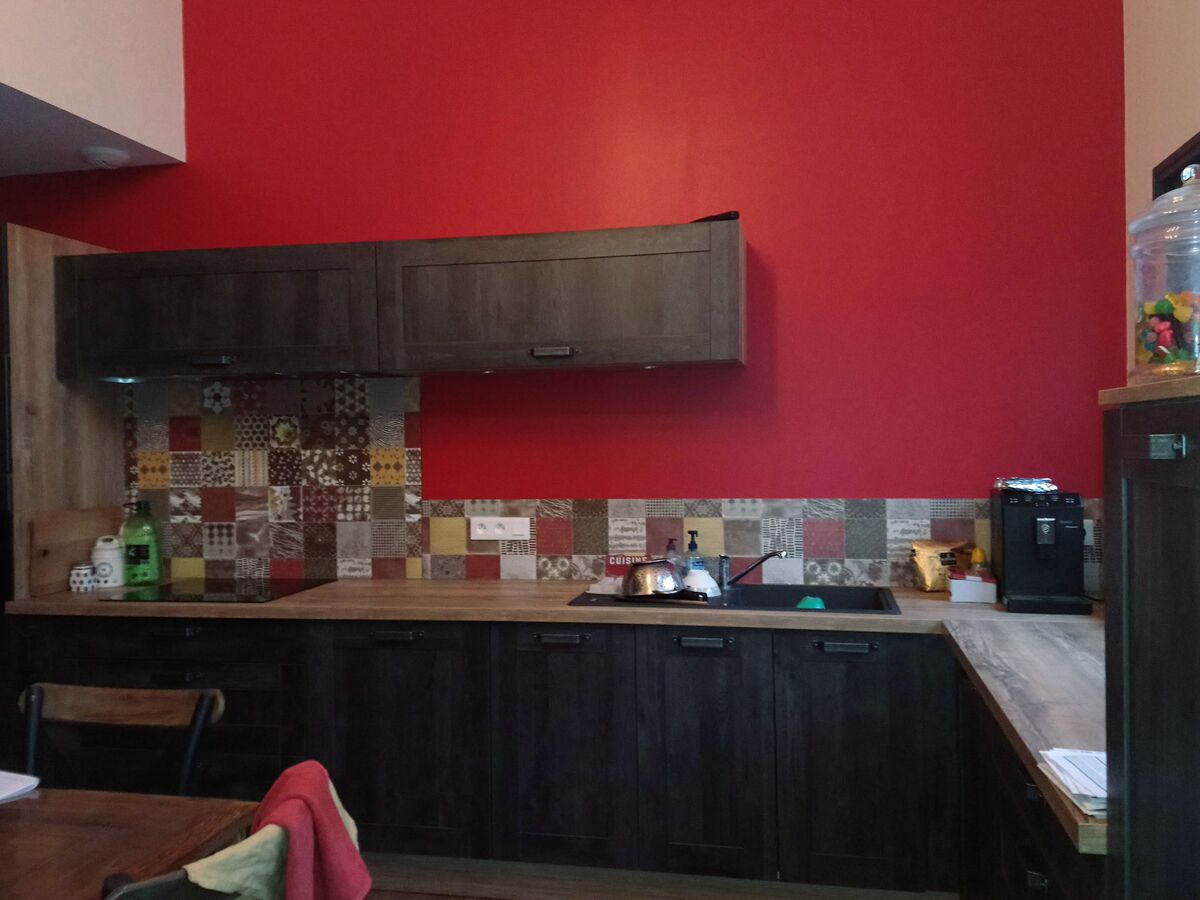 Cuisine avant-après sur mesure TREND CUBE Woody Dark