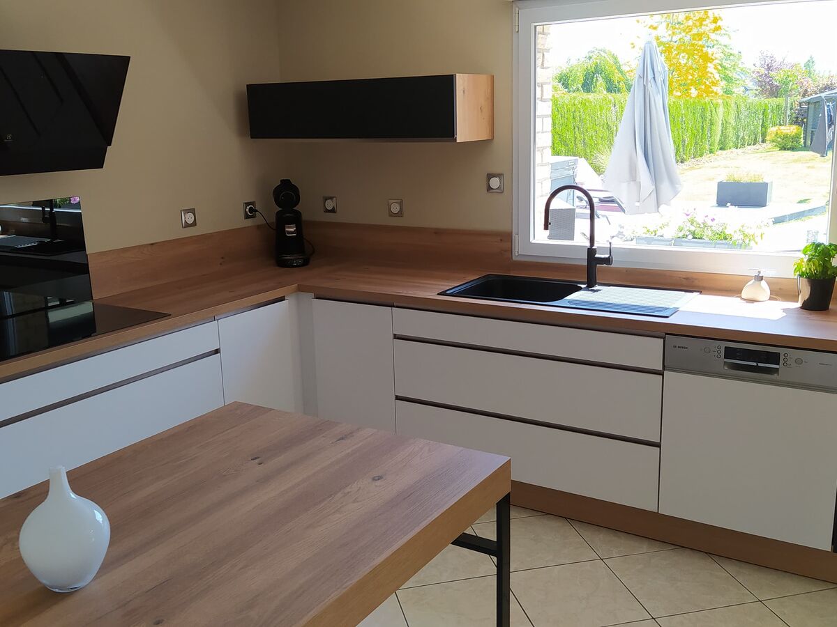 Cuisine avant-apres sur mesure Pearl Blanc Fusion