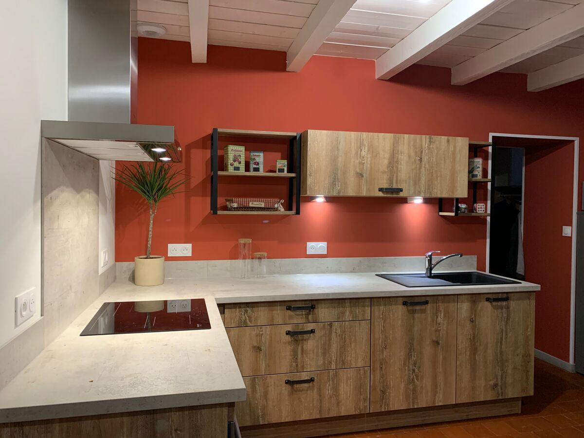 Cuisine avant-après sur mesure Trend Hipster Wood