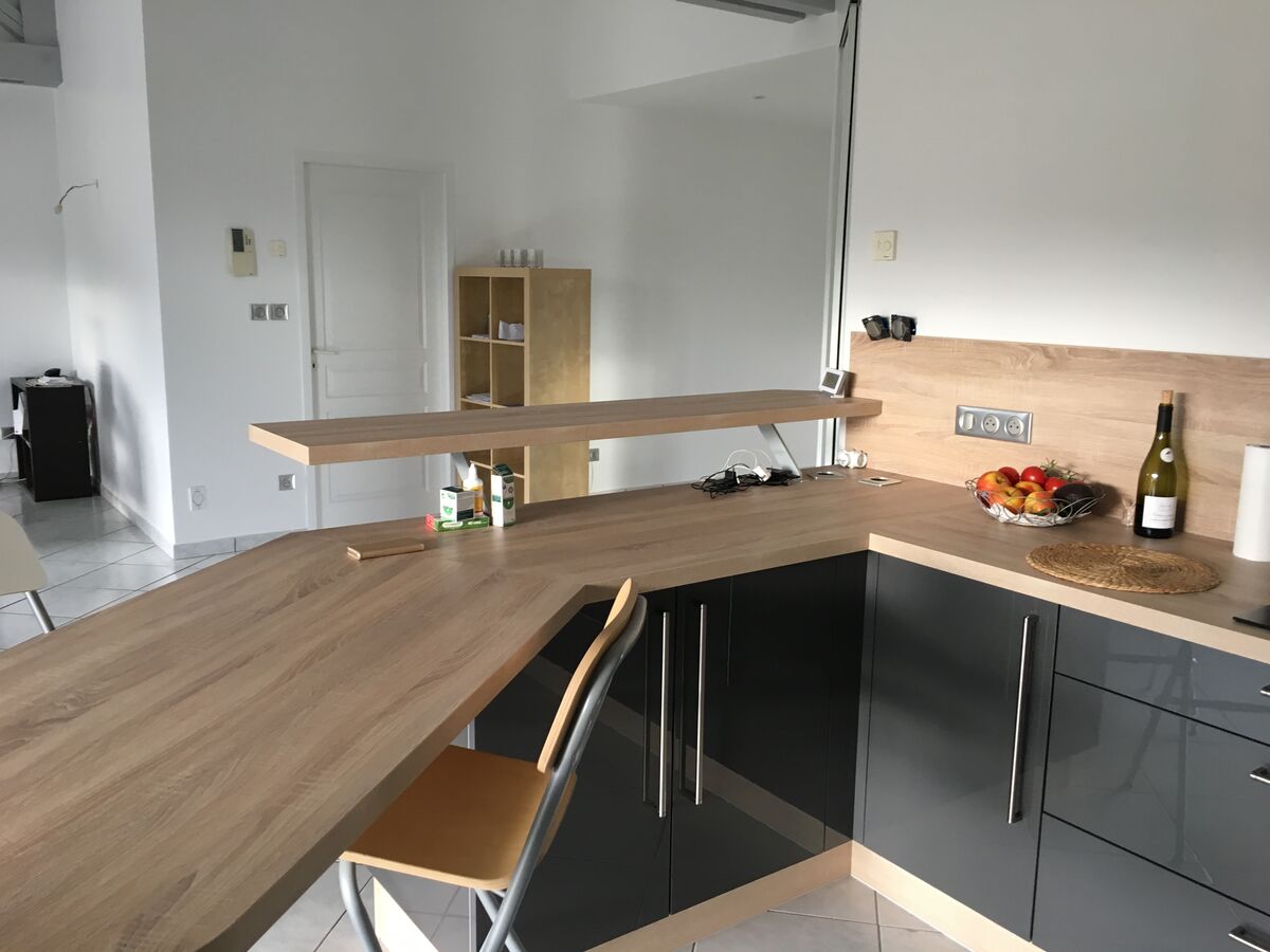 Rénovation cuisine sur mesure Trend + Quartz métal